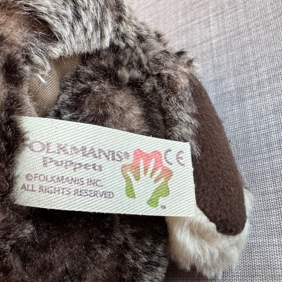 Folkmanis Rabbit Hand Puppet • Soft Plush Bunny • 10” - Picture 8 of 14